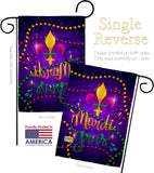 Mardi Gras Beads - Mardi Gras Spring Vertical Impressions Decorative Flags HG192435 Made In USA