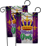 Mardi Gras Crown - Mardi Gras Spring Vertical Impressions Decorative Flags HG120074 Made In USA