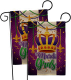 Mardi Gras Crown - Mardi Gras Spring Vertical Impressions Decorative Flags HG120074 Made In USA