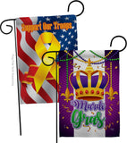 Mardi Gras Crown - Mardi Gras Spring Vertical Impressions Decorative Flags HG120074 Made In USA