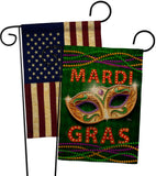 Mardi Gras Fun - Mardi Gras Spring Vertical Impressions Decorative Flags HG120301 Made In USA