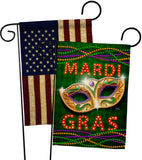 Mardi Gras Fun - Mardi Gras Spring Vertical Impressions Decorative Flags HG120301 Made In USA