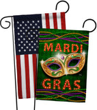 Mardi Gras Fun - Mardi Gras Spring Vertical Impressions Decorative Flags HG120301 Made In USA