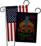 Mardi Gras Yall - Mardi Gras Spring Vertical Impressions Decorative Flags HG120302 Made In USA