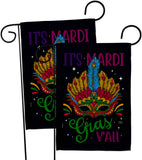 Mardi Gras Yall - Mardi Gras Spring Vertical Impressions Decorative Flags HG120302 Made In USA