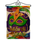 Mardi Gras Mask - Mardi Gras Spring Vertical Impressions Decorative Flags HG118011 Made In USA