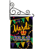 Time To Mardi Gras - Mardi Gras Spring Vertical Impressions Decorative Flags HG118012 Made In USA