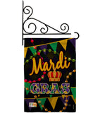 Time To Mardi Gras - Mardi Gras Spring Vertical Impressions Decorative Flags HG118012 Made In USA