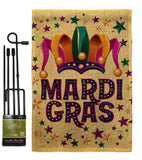 Celebration Mardi Gras - Mardi Gras Spring Vertical Impressions Decorative Flags HG118014 Made In USA