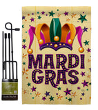 Celebration Mardi Gras - Mardi Gras Spring Vertical Impressions Decorative Flags HG118014 Made In USA