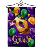 Mardi Gras Balloons - Mardi Gras Spring Vertical Impressions Decorative Flags HG118017 Made In USA