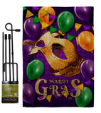 Mardi Gras Balloons - Mardi Gras Spring Vertical Impressions Decorative Flags HG118017 Made In USA