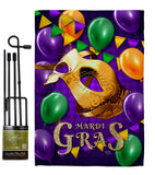 Mardi Gras Balloons - Mardi Gras Spring Vertical Impressions Decorative Flags HG118017 Made In USA