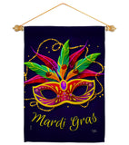 Mardi Gras - Mardi Gras Spring Vertical Impressions Decorative Flags HG118018 Made In USA