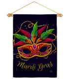 Mardi Gras - Mardi Gras Spring Vertical Impressions Decorative Flags HG118018 Made In USA