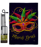 Mardi Gras - Mardi Gras Spring Vertical Impressions Decorative Flags HG118018 Made In USA