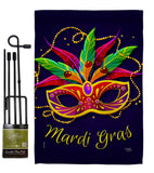 Mardi Gras - Mardi Gras Spring Vertical Impressions Decorative Flags HG118018 Made In USA