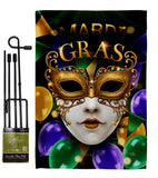 Fat Tuesday Carnival - Mardi Gras Spring Vertical Impressions Decorative Flags HG120008 Made In USA