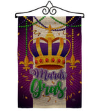 Mardi Gras Crown - Mardi Gras Spring Vertical Impressions Decorative Flags HG120074 Made In USA