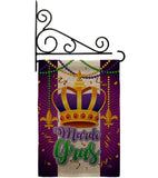 Mardi Gras Crown - Mardi Gras Spring Vertical Impressions Decorative Flags HG120074 Made In USA