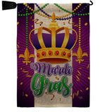 Mardi Gras Crown - Mardi Gras Spring Vertical Impressions Decorative Flags HG120074 Made In USA