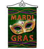 Mardi Gras Fun - Mardi Gras Spring Vertical Impressions Decorative Flags HG120301 Made In USA