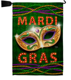 Mardi Gras Fun - Mardi Gras Spring Vertical Impressions Decorative Flags HG120301 Made In USA