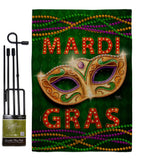 Mardi Gras Fun - Mardi Gras Spring Vertical Impressions Decorative Flags HG120301 Made In USA