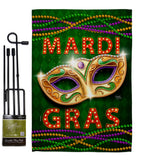 Mardi Gras Fun - Mardi Gras Spring Vertical Impressions Decorative Flags HG120301 Made In USA