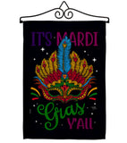 Mardi Gras Yall - Mardi Gras Spring Vertical Impressions Decorative Flags HG120302 Made In USA