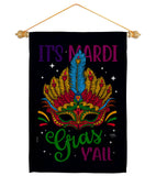 Mardi Gras Yall - Mardi Gras Spring Vertical Impressions Decorative Flags HG120302 Made In USA