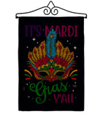 Mardi Gras Yall - Mardi Gras Spring Vertical Impressions Decorative Flags HG120302 Made In USA