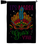 Mardi Gras Yall - Mardi Gras Spring Vertical Impressions Decorative Flags HG120302 Made In USA