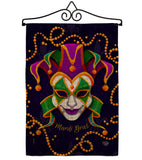 Joker Mardi Gras - Mardi Gras Spring Vertical Impressions Decorative Flags HG192360 Made In USA