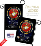 Pray United States Marines - Military Americana Vertical Impressions Decorative Flags HG120063 Made In USA