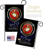 Pray United States Marines - Military Americana Vertical Impressions Decorative Flags HG120063 Made In USA