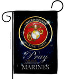 Pray United States Marines - Military Americana Vertical Impressions Decorative Flags HG120063 Made In USA