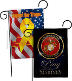 Pray United States Marines - Military Americana Vertical Impressions Decorative Flags HG120063 Made In USA