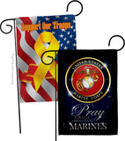 Pray United States Marines - Military Americana Vertical Impressions Decorative Flags HG120063 Made In USA