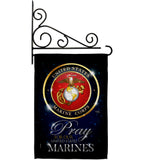 Pray United States Marines - Military Americana Vertical Impressions Decorative Flags HG120063 Made In USA