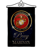 Pray United States Marines - Military Americana Vertical Impressions Decorative Flags HG120063 Made In USA