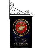 Pray United States Marines - Military Americana Vertical Impressions Decorative Flags HG120063 Made In USA