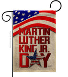 Happy MLK Day - Patriotic Americana Vertical Impressions Decorative Flags HG130314 Made In USA