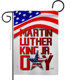 Happy MLK Day - Patriotic Americana Vertical Impressions Decorative Flags HG130314 Made In USA