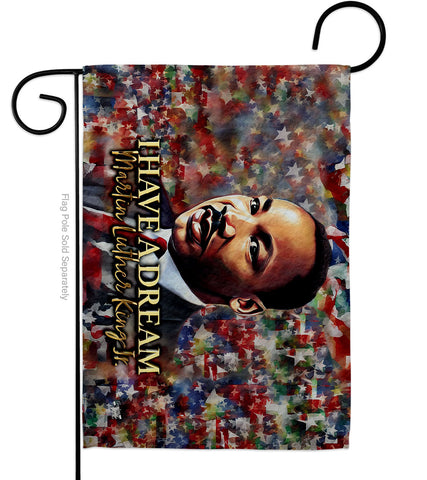 I Have A Dream - Patriotic Americana Horizontal Impressions Decorative Flags HG130433 Made In USA