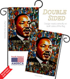 MLK Dream - Patriotic Americana Vertical Impressions Decorative Flags HG130434 Made In USA