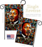 MLK Dream - Patriotic Americana Vertical Impressions Decorative Flags HG130434 Made In USA