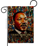 MLK Dream - Patriotic Americana Vertical Impressions Decorative Flags HG130434 Made In USA