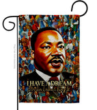 MLK Dream - Patriotic Americana Vertical Impressions Decorative Flags HG130434 Made In USA