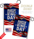 MLK Day - Patriotic Americana Vertical Impressions Decorative Flags HG190040 Made In USA